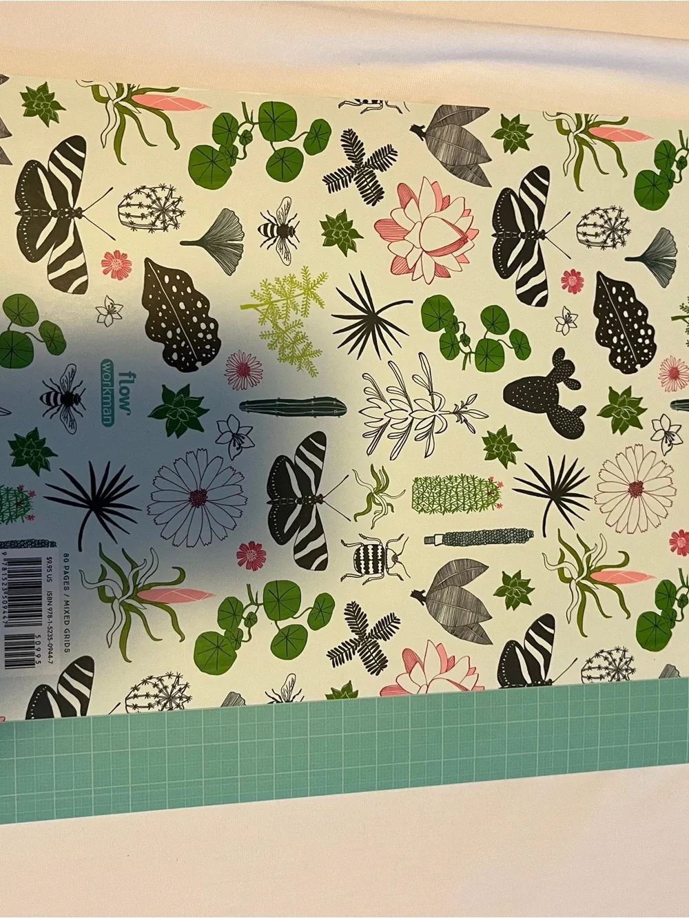 All Good Things Sketchbook - Green, Pink & Black Botanical Cover